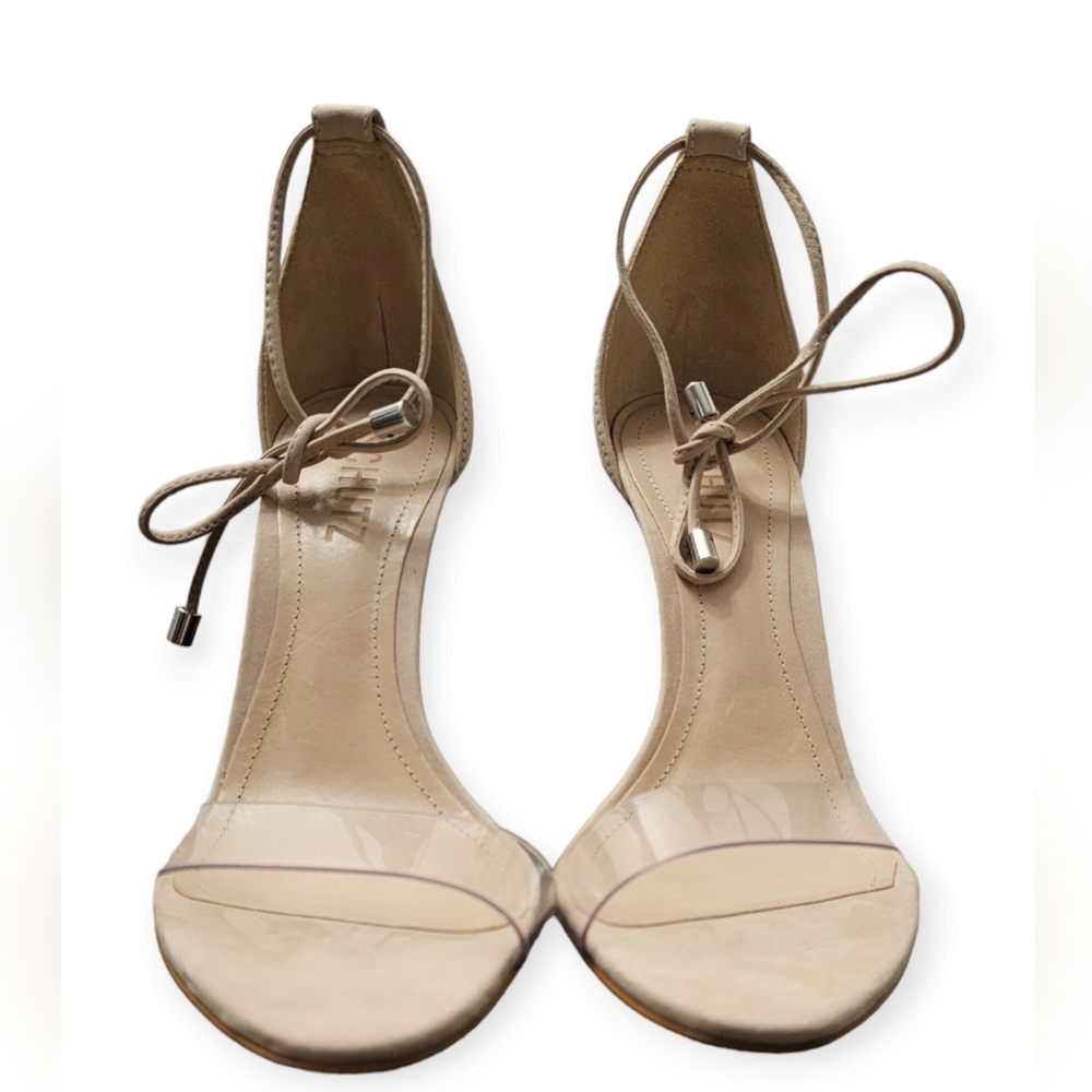 SCHUTZ Beige Ankle Strap Heels